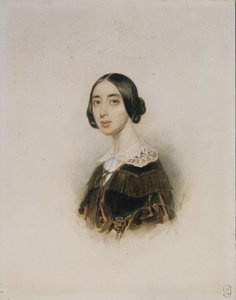 Portret van de zangeres en componiste Michelle Pauline Viardot-García 1821-1910 door Pyotr Fyodorovich Sokolov