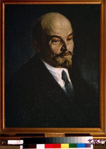 Portret van Vladimir Lenin door Pyotr Ivanovich Kelin