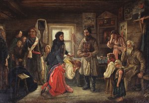 Voor het huwelijk, 1900s door Pyotr Ivanovich Tselebrovski