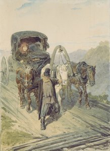 Troika, 1866 door Pyotr Petrovich Sokolov