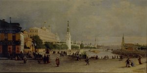 Bolshoy Kamenny Brug in Moskou door Pjotr ​​​​Petrowitsch Wereschtschagin