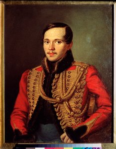 Portret van de dichter Mikhail Lermontov (1814-1841)
