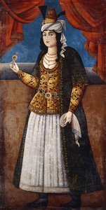 Portret van een Dame, c. 1850 door Qajar School