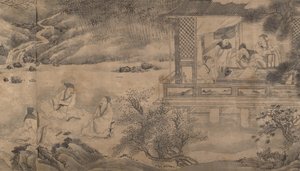 Dichtersbijeenkomst in het Orchideeënpaviljoen, gedateerd 1607 door Qian Gong