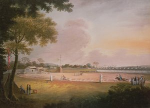 Een Ruitertoernooi met Boogschieten op een Militaire Kampplaats, c.1850 door Qing Dynasty Chinese School