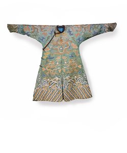 Celadon zijden hofjurk voor een keizerlijke prinses, Jifu, China