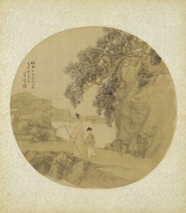 Landschap met Figuren door Qing Dynasty Chinese School