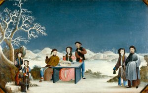 Winterscène met Verre Vesting door Qing Dynasty Chinese School