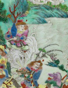 Detail (Een van een Paar Keizerlijke Famille Rose Vazen) door Qing Dynasty   Jiaqing Period Chinese School