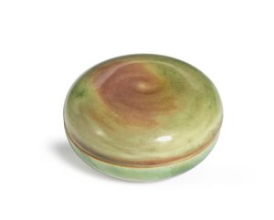 Zegel pasta doos en deksel, Yinse He door Qing Dynasty   Kangxi Period Chinese School