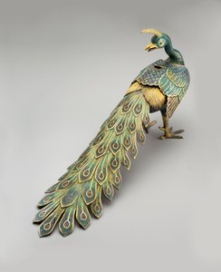 Cloisonné pauwvormige wierookbrander