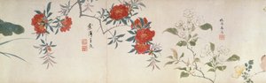 Bloemen, Handrol door Qing Dynasty Chinese School