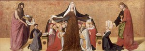 De Maagd van Barmhartigheid van de familie Cadard, 1453 door Quarton