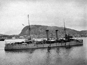 HMS Spartan voor de kust van Noorwegen