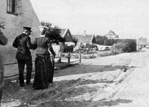 Landing in Skagen, Denemarken, 1908 door Queen Alexandra