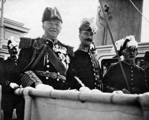 De Heren van de Admiraliteit bij de Marineparade van 1907 door Queen Alexandra