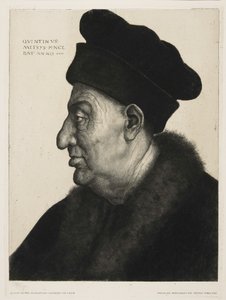 Bildnis Studie, geëtst door Peter von Halm (1854-1923) door Quentin (after) Massys