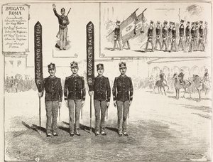 Inspectie van de Brigade Roma van het Italiaanse leger, 16 maart door Quinto Cenni