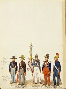 Militaire uniformen, kleurplaat door Quinto Cenni door Quinto Cenni