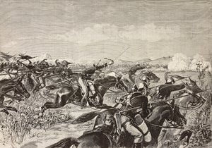 Savoyaards cavalerie regiment in aanval, 10 september