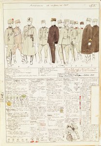 Uniformvariaties van het Koninkrijk Italië, kleurenplaat door Quinto Cenni