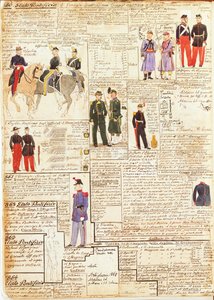 Verschillende uniformen van de Pauselijke Staten