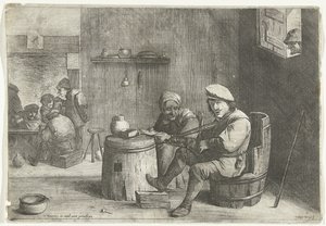 Vioolspeler in een kroeg door Quirin Boel