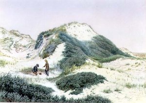 Onder de zandduinen bij Hightown 1885