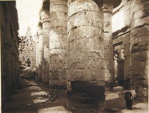 Grote tempel van Karnak door R.M. Junghaendel