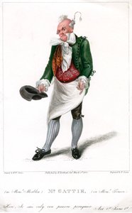Mr Gattie als Monsieur Morbleu in Monsieur Tonson, 1822 door R. Cooper
