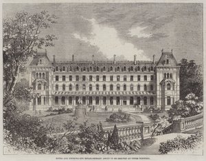 Hotel en hydropathische inrichting die wordt gebouwd in Upper Norwood door R. Dudley