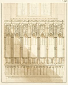 Scherm aan het oostelijke uiteinde van de noordelijke zijbeuk van de kathedraal van Bristol