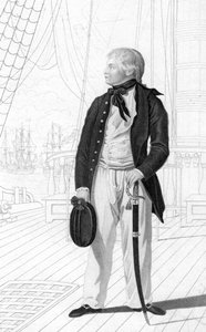 Prins William Henry als adelborst aan boord van de Prince George, 1831 door R. Page