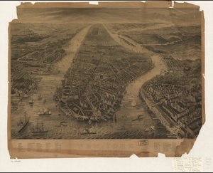 Prämie zum sechzehnten Bande des New Yorker Belletristischen Journals. LC Panoramische kaarten (2e ed.), 594.7 Beschikbaar ook via de website van de Library of Congress als rasterafbeelding. Geïndexeerd voor bezienswaardigheden. LC-exemplaar onvolmaakt door R.; Peters Lexow