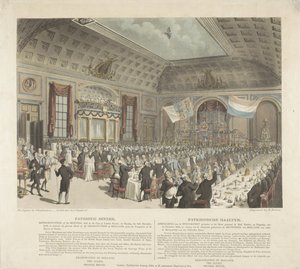 Patriotische maaltijd te Londen, 1813 door R. Reeves