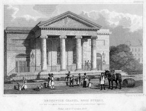 Brunswick Chapel, Moss Street, Liverpool, 1829 door R. Winkles