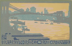 Brooklyn Bridge Laat in de Middag door Rachael Robinson Elmer