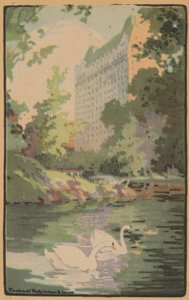 Hotel Plaza vanuit Central Park, 1914 door Rachael Robinson Elmer