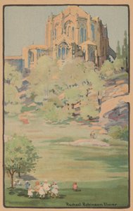De kathedraal van St. John the Divine vanuit Morningside Park door Rachael Robinson Elmer