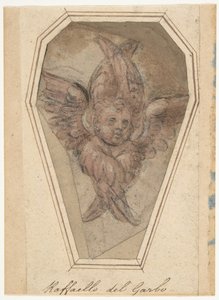 Een seraf, cartoon voor een borduurwerk, 1466-1524 door Raffaellino del Garbo