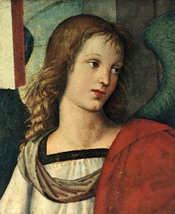 Hoofd van een engel door Raffaello Sanzio Raphael