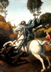 Sint Joris en de Draak door Raffaello Sanzio Raphael