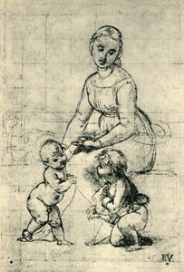 De Madonna, het Christuskind en St. Johannes, 1507 door Raffaello Sanzio Raphael