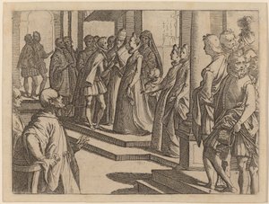 De verloving van Margaretha van Oostenrijk met Filips III, koning van Spanje