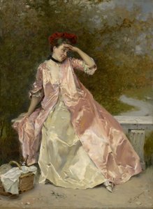 Vrouw met een Picknickmand door Raimundo de Madrazo y Garreta
