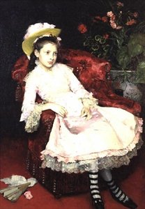 Jonge dame in roze