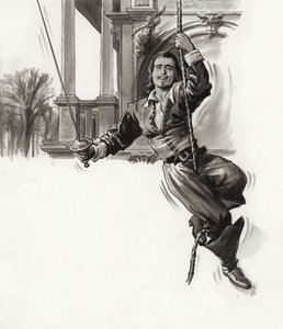 Douglas Fairbanks (gouache op papier) door Ralph Bruce