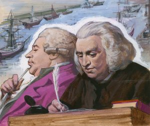 Dr Johnson en Boswell op hun reis naar de Western Isles door Ralph Bruce