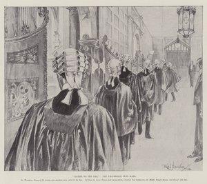 Opgeroepen naar de balie, de processie naar de hal door Ralph Cleaver