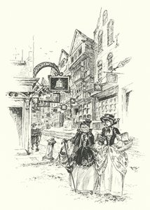 Straatzangers; Londen (gravure) door Ralph Cleaver